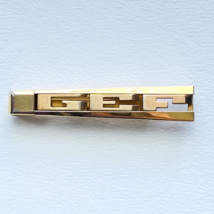 Vintage Swank Monogram GEF Goldtone Tie Bar Clip Tieclip - £16.40 GBP