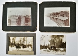 Lot Antique 4pc Edward Hines Lumber Company Buffalo Grove Il Photos Occupational - £154.31 GBP