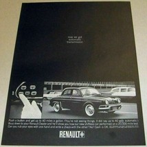 1963 Print Ad Renault Cars with Push Button Automatic Transmission - $13.60