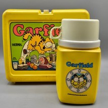 VINTAGE Garfield Plastic Lunchbox w/Thermos, Jim Davis - Made in USA - £17.62 GBP