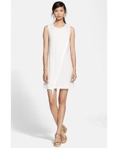 Rebecca Taylor Womens Chalk Ivory Sleeveless Fringe Crepe Shift Dress 4 - $44.09