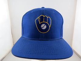 Milwaukee Brewers Hat (VTG) - Baseball Glove Logo - Adult Snapback - £51.14 GBP