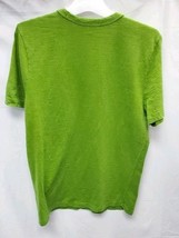  Women's Small- Wheatgrass Green Short Sleeve Cotton V Neck T Shirt Top image 3