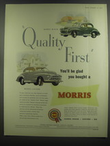 1953 Morris Minor and Oxford Cars Ad - Quality First - £13.82 GBP