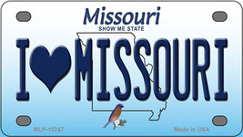 I Love Missouri Novelty Mini Metal License Plate Tag - £11.81 GBP