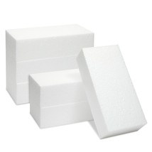 6 Pack Polystyrene Foam Blocks For Crafts Supplies, Diy Projects (8 X 4 ... - £26.58 GBP