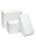 6 Pack Polystyrene Foam Blocks For Crafts Supplies, Diy Projects (8 X 4 ... - £26.63 GBP