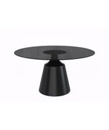 LeisureMod 60&quot; Round Mid-Century Modern Dining Table - Black Sintered St... - $27,803.97 MXN+