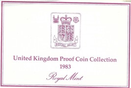 1983 Great Britain 8 Coin 2 Page C.O.A. Document Set~Free Shipping - £2.42 GBP