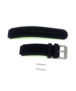 Lacoste 2010811 Men&#39;s Watch Band Rubber Black &amp; Green 16mm | Replacement... - $740.28 MXN