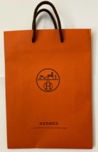 Hermes Orange Paper Shopping Gift Bag Tote Medium 11&quot; x 8&quot; - £11.74 GBP