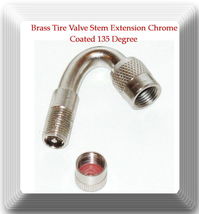1 Kit Brass Tire Valve Stem Extension Chrome coated 135 Degree - £6.77 GBP