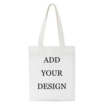 Customized Canvas Bags Shopper Shoulder Bag Big Women Designer Handbags Shopping - £10.75 GBP