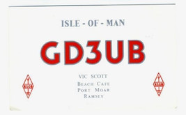 1957 QSl Port Moar Ramsey ISLE OF MAN GD3UB - $8.91