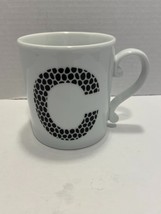 WEST ELM Porcelain Letter C Mug Cup Stoneware Coffee Cup - £4.45 GBP