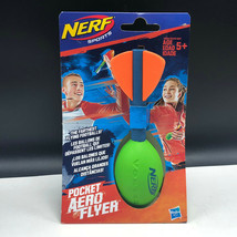 Nerf Sports Pocket Aero Flyer 2016 Hasbro Flying Football Farthest Green Orange - £9.45 GBP
