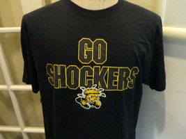 Black Russell Athletic Wichita State Shockers NCAA Cotton T-shirt NICE Adult L - £17.90 GBP