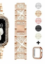 For Apple Watch 7 6 5 4 3 2 Glitter Metal-Strap Band  Watch  42MM - £75.15 GBP