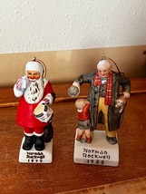 Vintage Lot of Dave Grossman Design Norman Rockwell Santa Claus &amp; Man w Puppy &amp; - £11.66 GBP