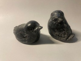 Pair- Wolf Original Soapstone Beautiful Carved Sparrows approx 3&quot; Small ... - $16.36