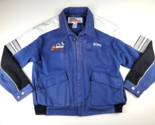 Racing Champions Nascar Jacket Men&#39;s XL Blue White Black NASCAR logos - £38.93 GBP