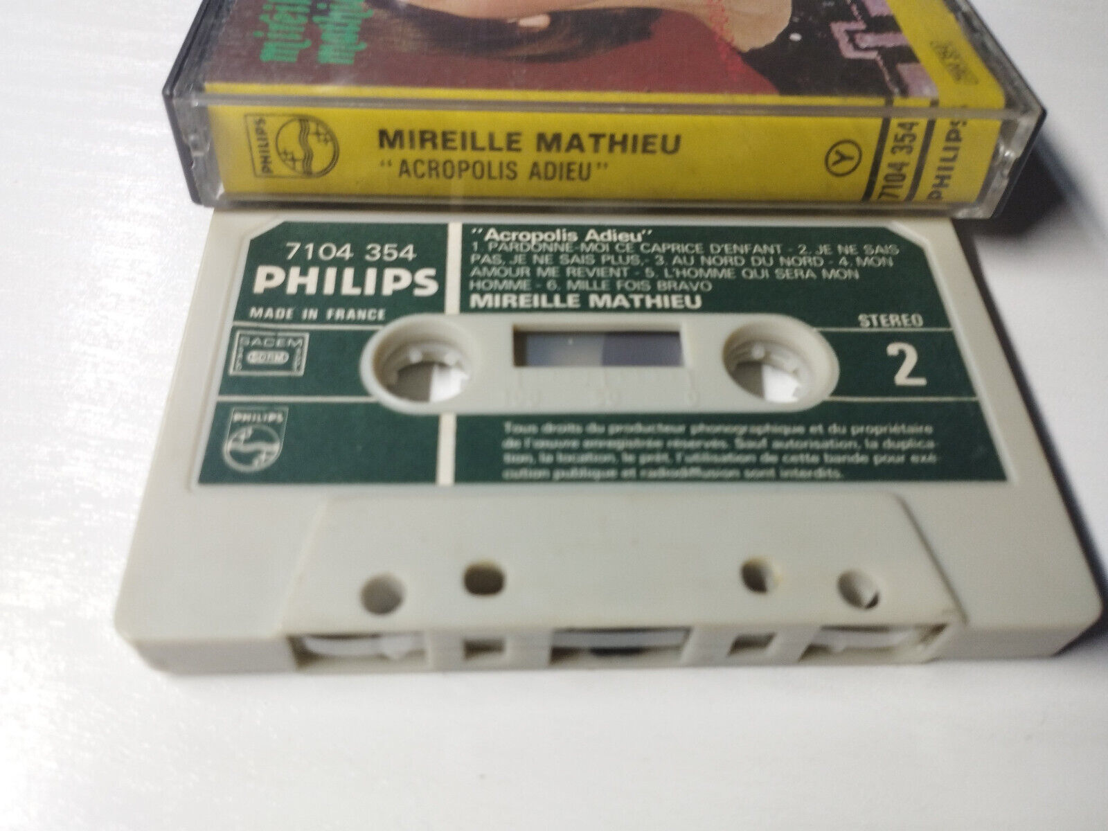 Mireille Mathieu Acropolis Adieu Philips France Press - Ruban Cassette Item image 3