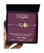 To My Daughter From Mom Sunflower Charm Bracelet Gift Idea - £47.36 GBP