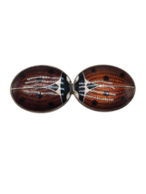 Brown Black Enamel Ladybug Czechoslovakia Belt Buckle Silver Tone Vintage - £34.43 GBP