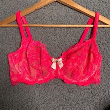 Body By Victoria Secret Unlined Demi Push Up Unpadded Underwire Pink Red Bra 34D - £20.07 GBP