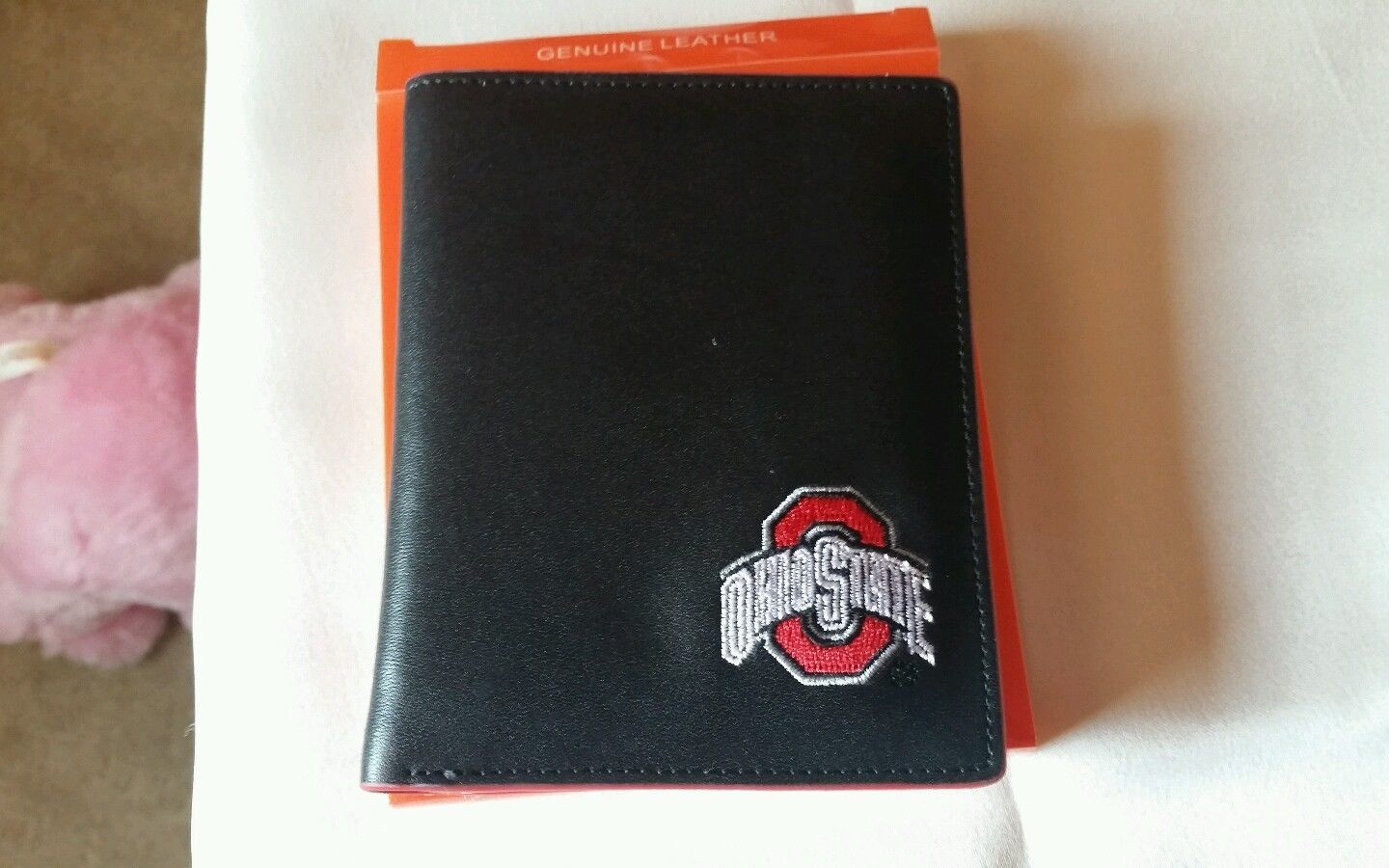 Ohio State Buckeyes Mens Black Leather Bifold Wallet - £17.44 GBP