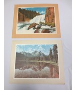 2 Vitg Standard Oil Co Scenic print/info Stanley Lake &amp; Upper Mesa Falls... - £15.80 GBP