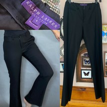 Ralph Lauren Collection Purple Label Wool Dress Pants Sz 4 black - £113.41 GBP