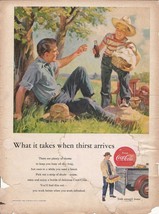 Farm Journal Coca Cola Ad  What it takes when thrist arrives  1953 - $1.98