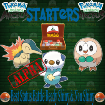 Pokemon Starters Alpha Shiny 6iv and Non Shiny Best Stats Legends Arceus Home - £1.57 GBP+