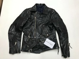 Vintage Veste Cuir Moto en Noir Aisselle/Aisselle 18 &quot; (mc142) - £43.03 GBP