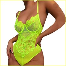 Erotic Sexy Lace Lingerie Bodysuit Chartreuse White Black Or Red In Plus Sizes image 2