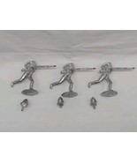Lot Of (3) Historical Military Charging Infantry With Rifles Lead Miniat... - $23.75