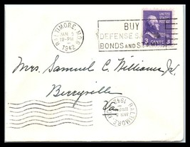1942 US Cover - Baltimore, Maryland to Berryville, Virginia P7 - £2.32 GBP