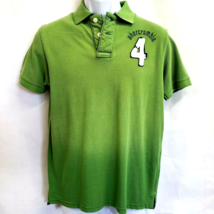 Abercrombie 1892 Polo Shirt 4 patch Green ombre destroyed Big Kid size XL pique - £11.19 GBP