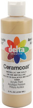 Ceramcoat Acrylic Metallic Paint 8oz 14k Gold  Opaque - £13.33 GBP