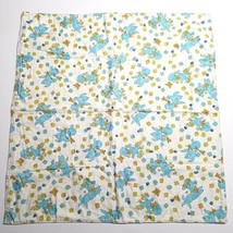 Vintage Baby Quilt Lambs Sheep ABC Block Print Double Sided Crib Blanket VG - £19.27 GBP