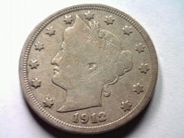 1912 LIBERTY NICKEL FINE F NICE ORIGINAL COIN FROM BOBS COINS FAST 99c S... - £5.14 GBP