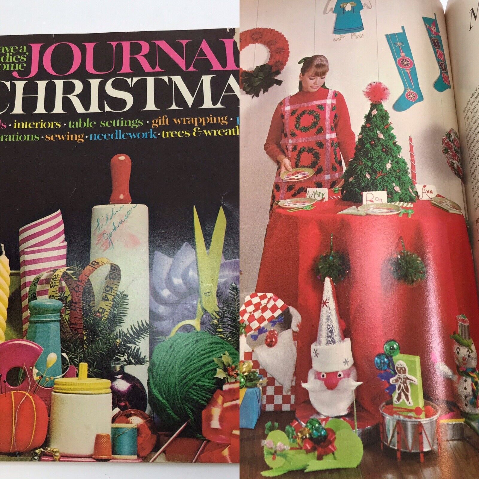 Primary image for Vtg Have A Ladies Home Journal Christmas 1968 Magazine Holiday Kitsch Crafts
