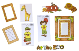 My Mind&#39;s Eye At The Zoo Scrapbook Die Cuts Frames 11 Piece Set - £4.83 GBP