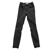 Madewell Womens High-Riser Skinny Jeans Size 25 Faded Black Cotton Blend - $14.98