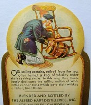 Hart Distilleries Whiskey Label Original 1930s Sailor Hides Keg By Rocking Chair - £11.74 GBP