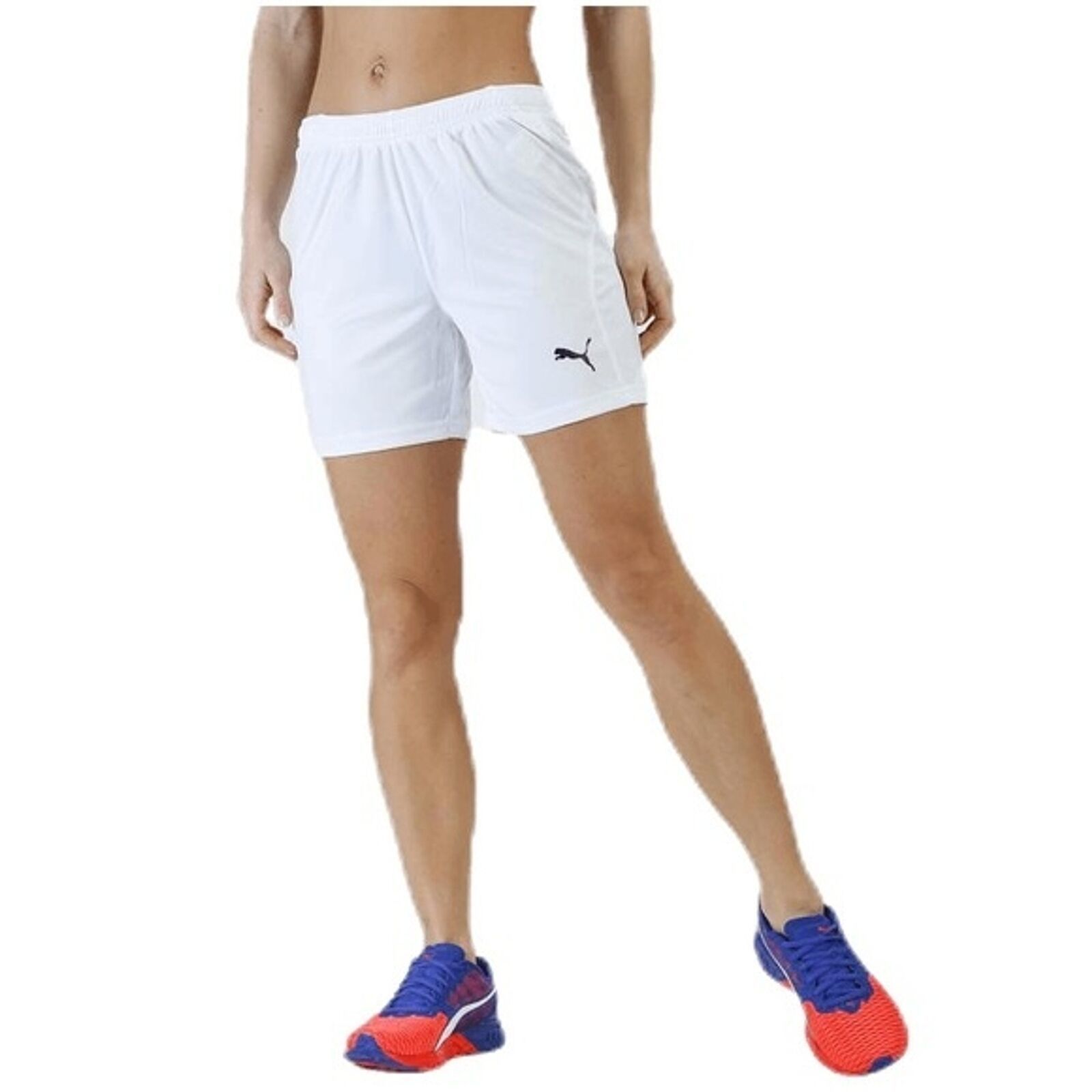 Primary image for PUMA White Shorts Women’s Large Elastic Waist Drawcord DryCell Athletic Sport