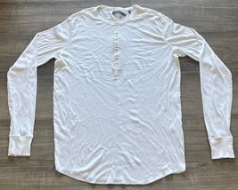 Vince Long Sleeve Henley White T-Shirt Size XL NWOT - $29.98