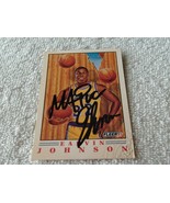 1991  FLEER  # 6   EARVIN  JOHNSON   TSC  STAMPED  AUTH  SIGNED  AUTOGRA... - $174.00