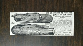 Vintage 1904 Maher 7 Grosh Razor Steel Knives Knife Original Ad - 721 - £5.22 GBP